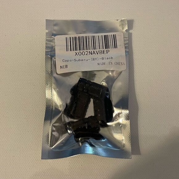 Subaru Valve Stem Caps in Black Set of 4 NWT - Picture 4 of 4